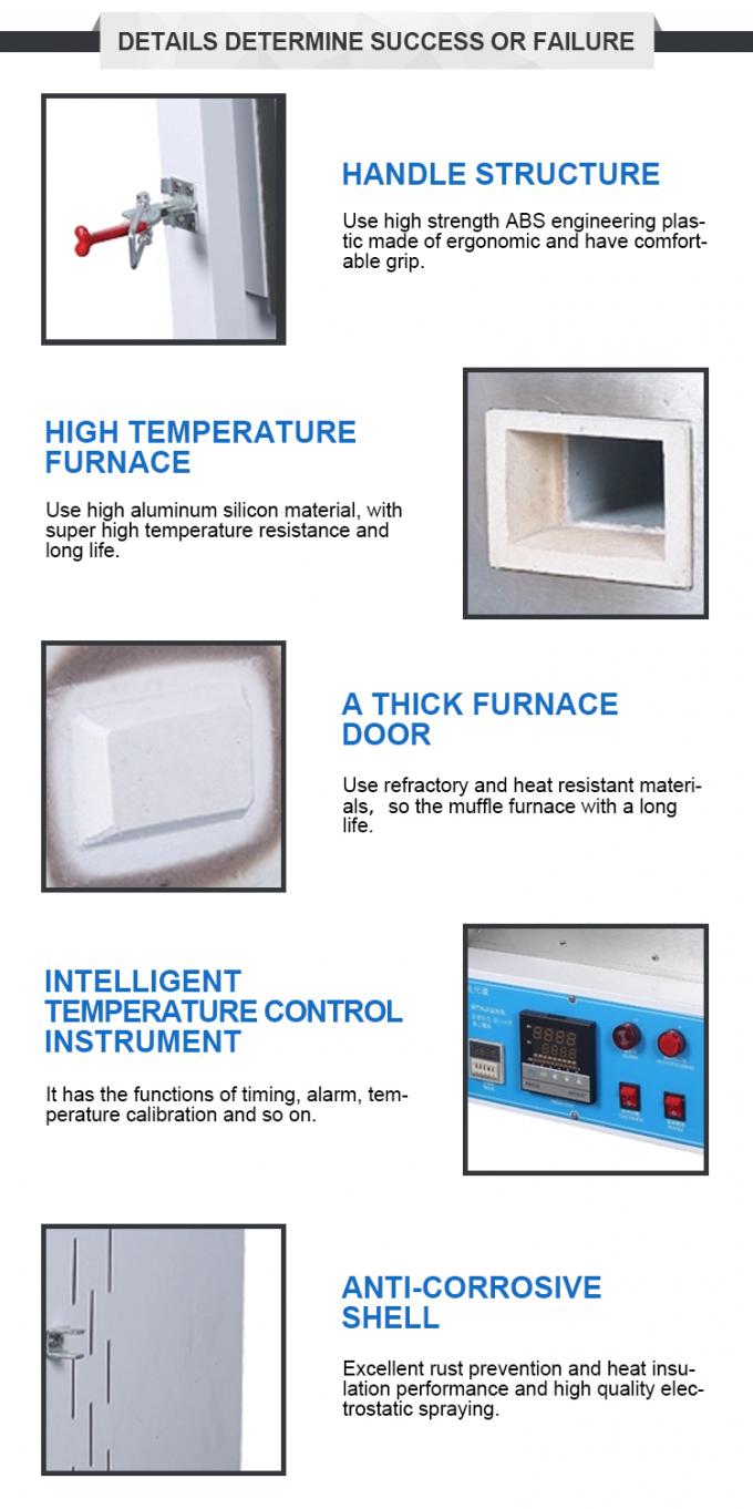 Liyi 1200c Muffle Piccolo trattamento termico Forno elettrico Colore Blu o Nero 1