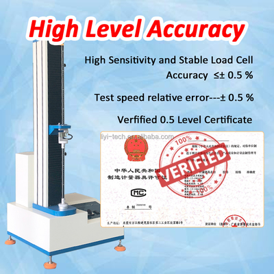 Liyi Universal Testing Machine 500kg Capacità 220V Resistenza alla trazione
