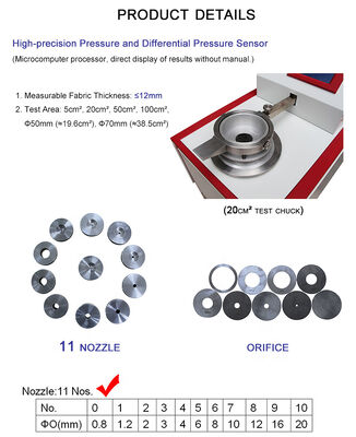 Tester di Permeabilità all'Aria Digitale per Tessuti da Laboratorio Liyi